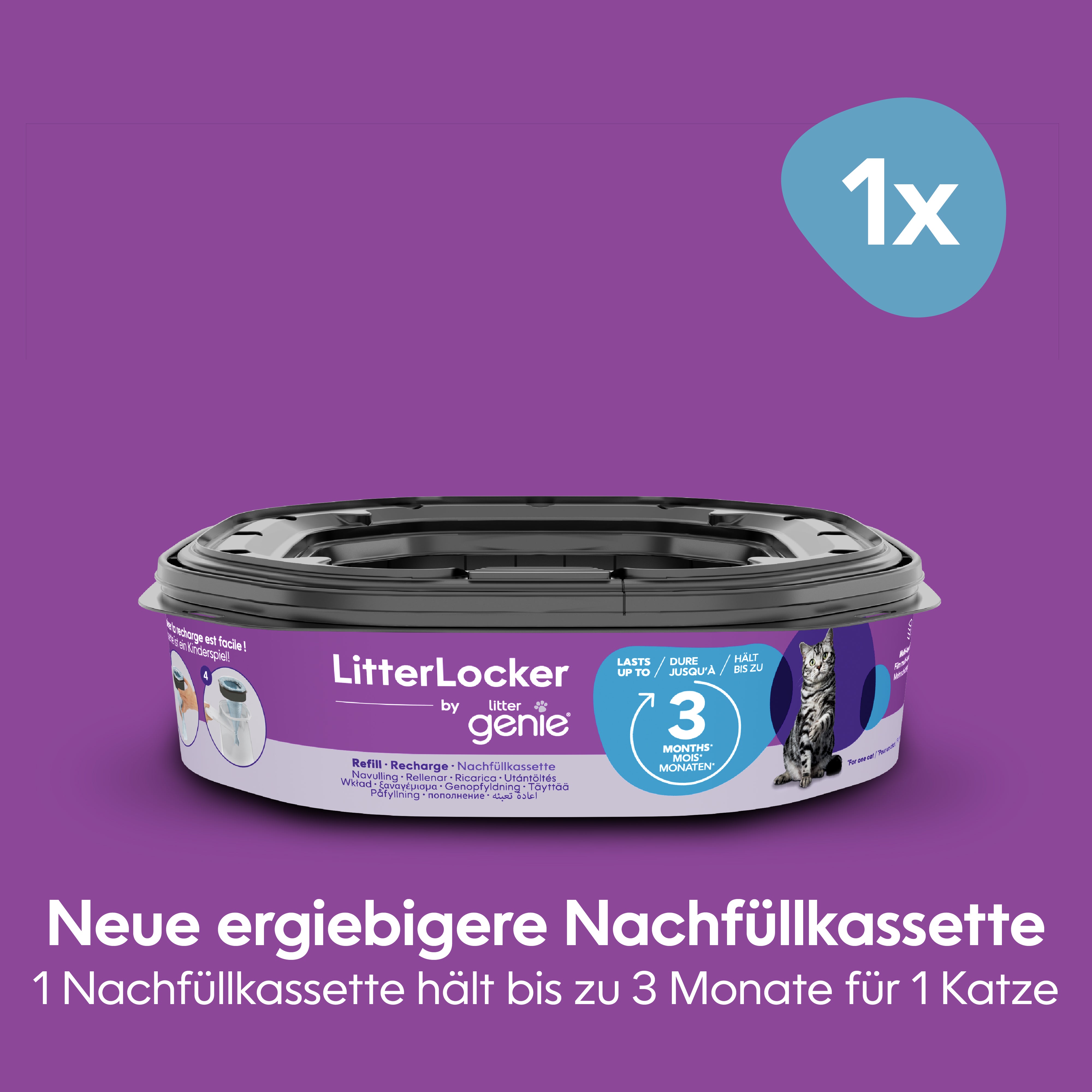 Litter Locker LitterLocker chat design plus cassette de recharge